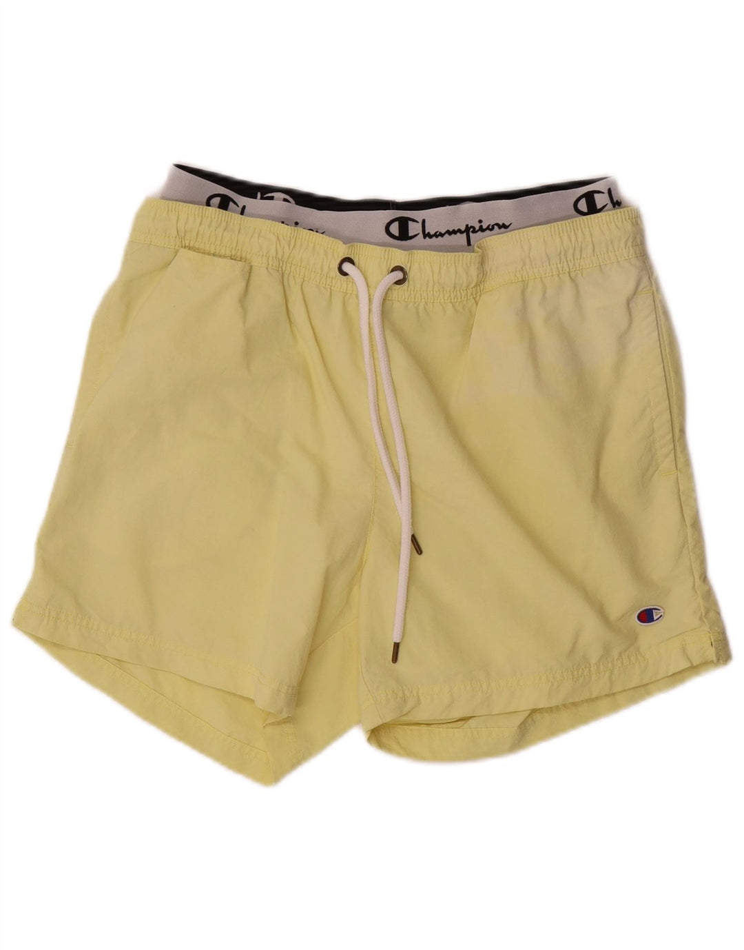 Champion Mens Graphic Swimming Shorts Large Yellow Polyamide