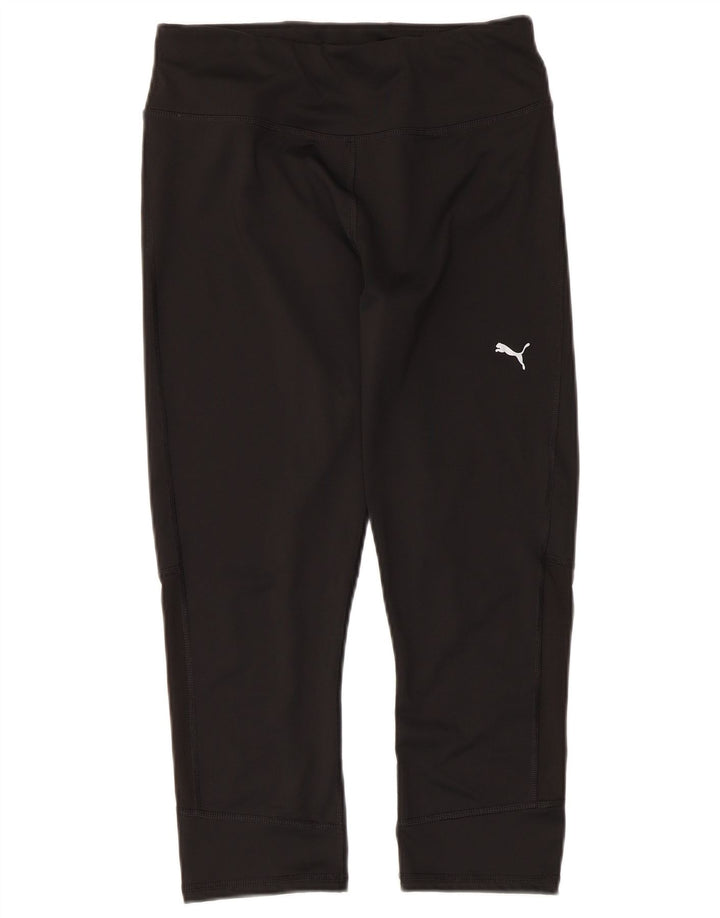 Puma Womens Capri Leggings UK 12 Medium Black Polyester