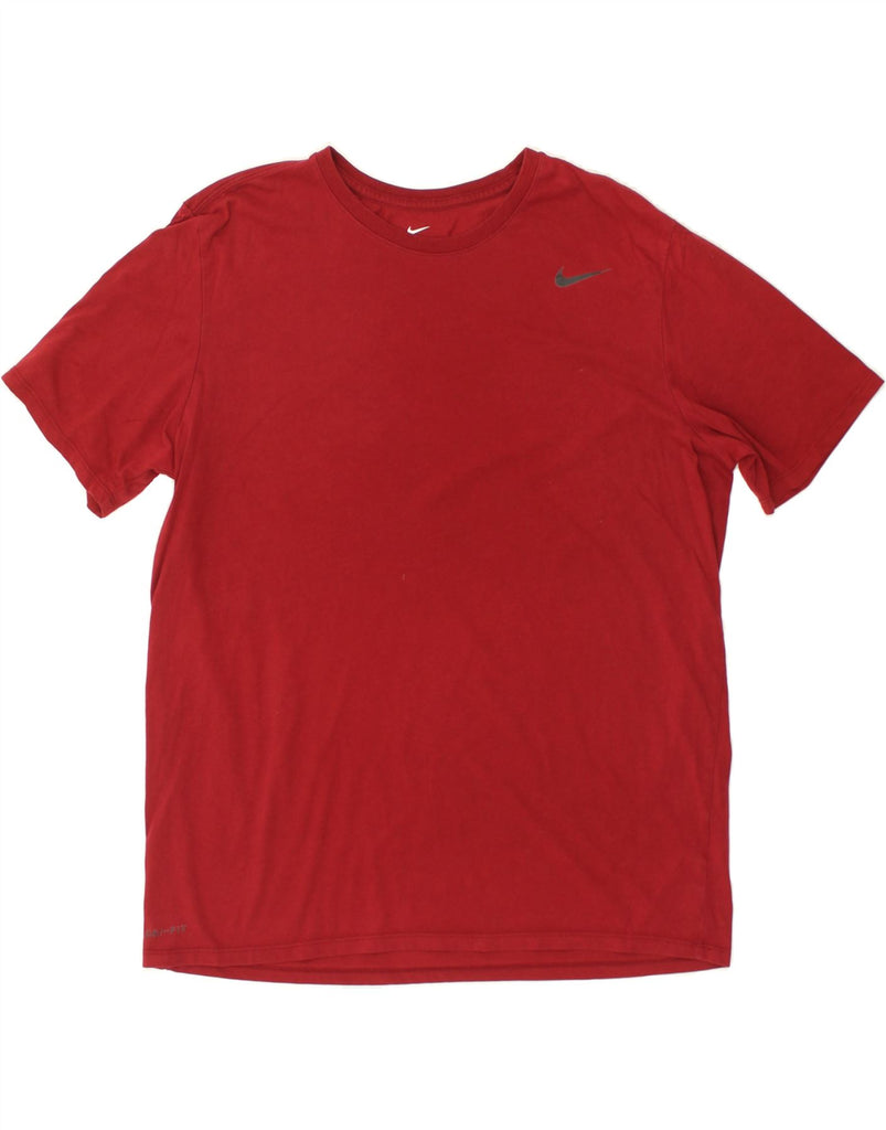 NIKE Mens Dri Fit T-Shirt Top XL Red Cotton | Vintage Nike | Thrift | Second-Hand Nike | Used Clothing | Messina Hembry 