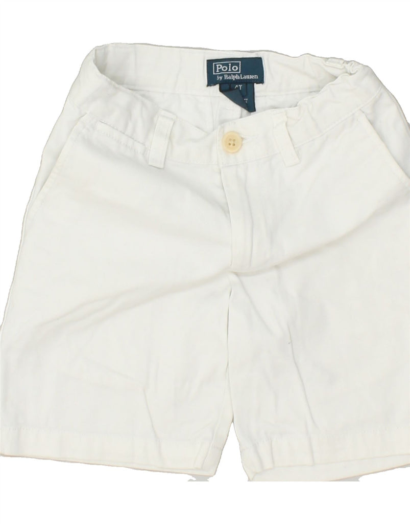 POLO RALPH LAUREN Boys Chino Shorts 3-4 Years W20  White Cotton | Vintage Polo Ralph Lauren | Thrift | Second-Hand Polo Ralph Lauren | Used Clothing | Messina Hembry 