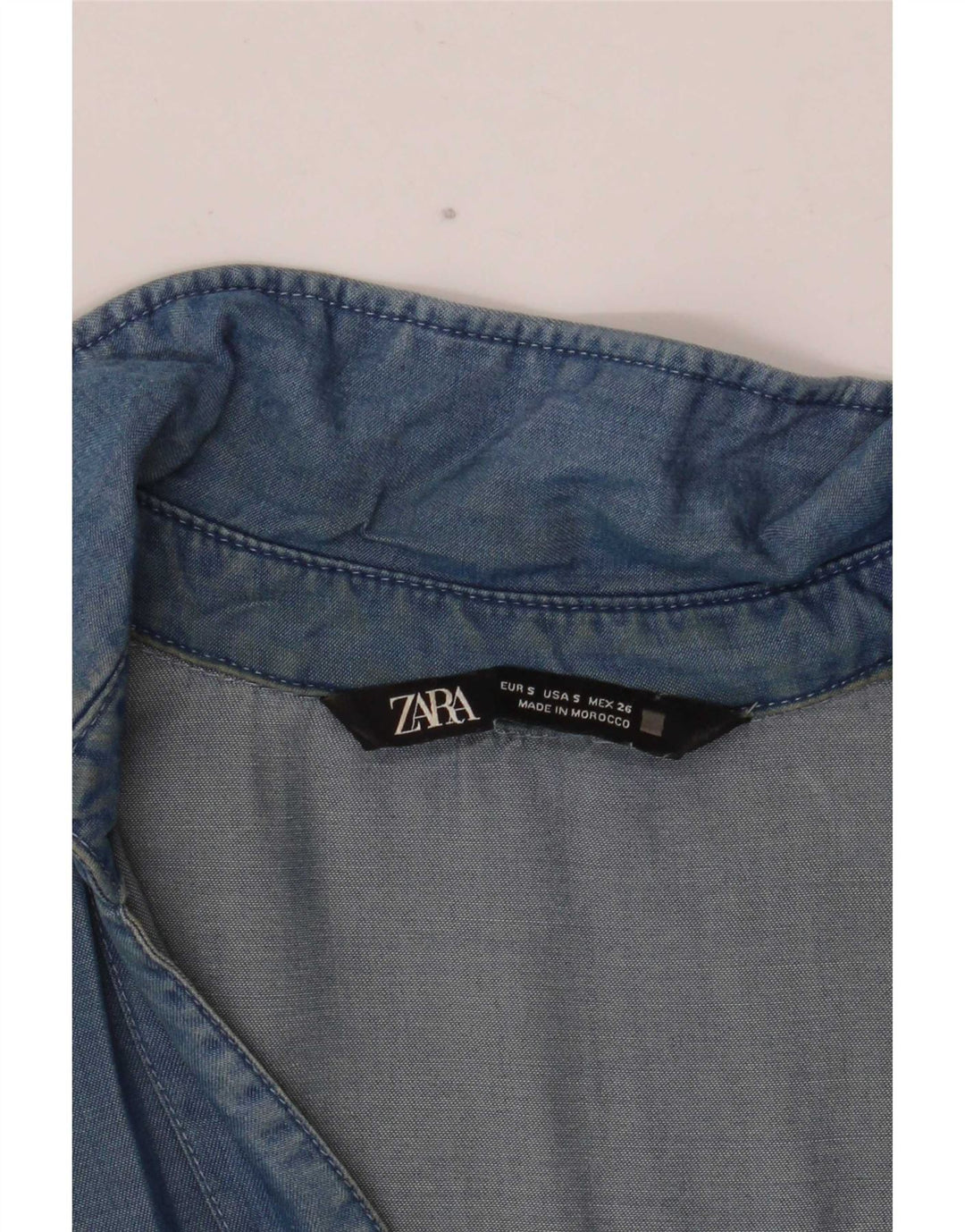Zara Womens Oversized Shirt UK 10 Small Blue
