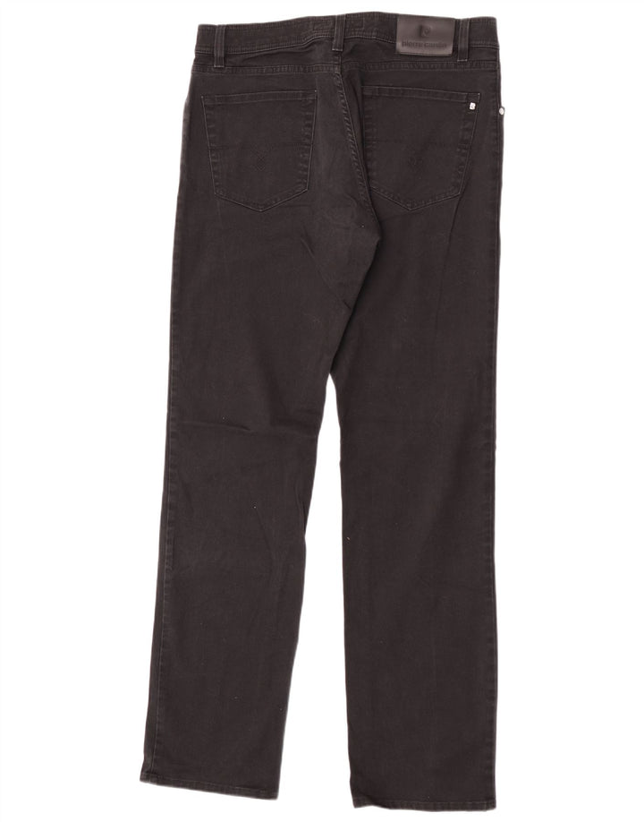Pierre Cardin Mens Straight Jeans W35 L34 Black Cotton