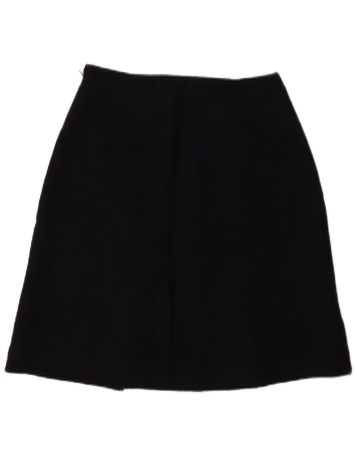 Hobbs Womens A-Line Skirt UK 8 Small W26 Navy Blue Wool