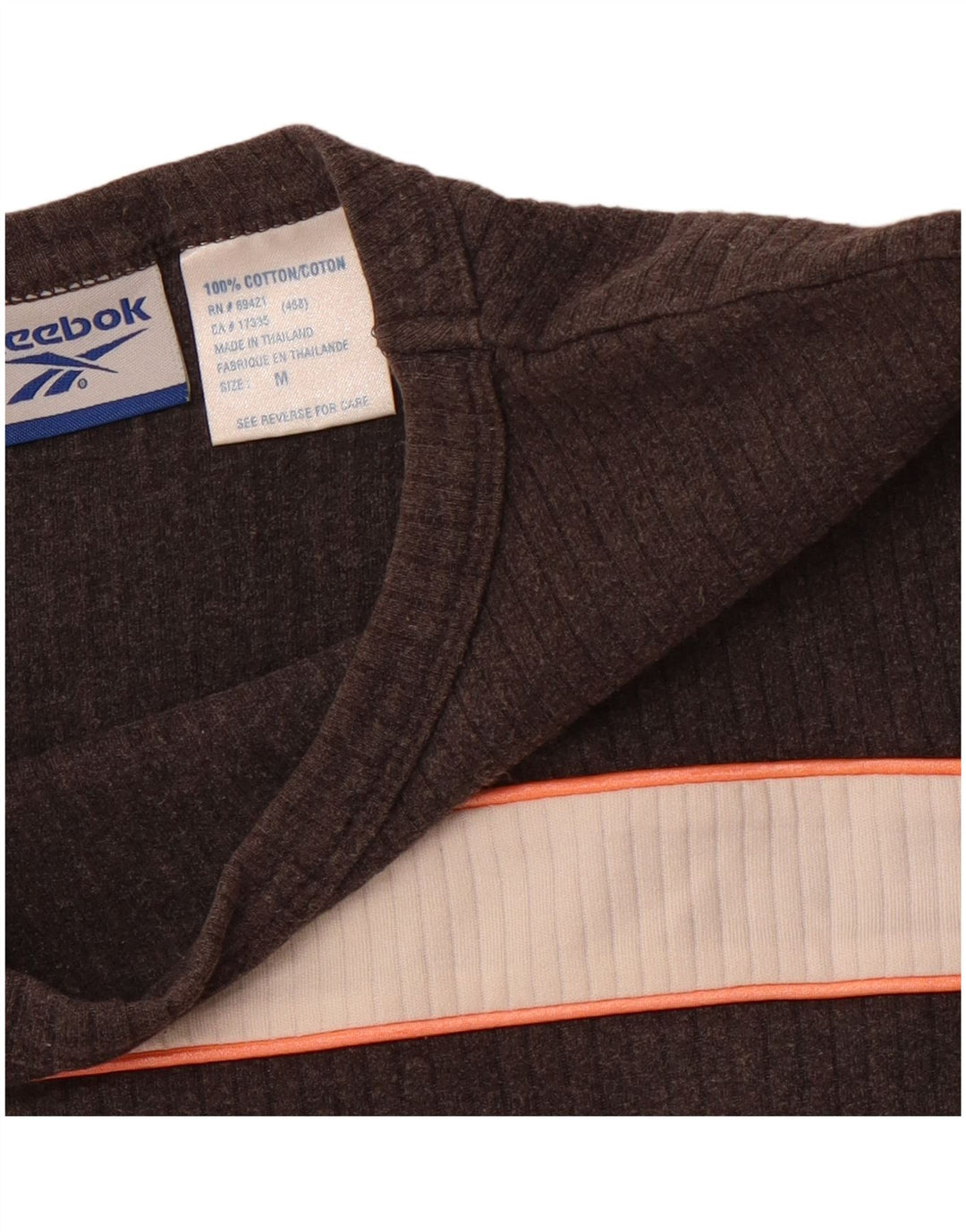 REEBOK Womens T-Shirt Top UK 12 Medium Grey Colourblock Cotton