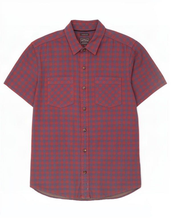 Fat Face Mens Short Sleeve Classic Fit Shirt Medium Red Gingham Cotton