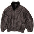 Vintage Mens Leather Jacket UK 42 XL Black Leather