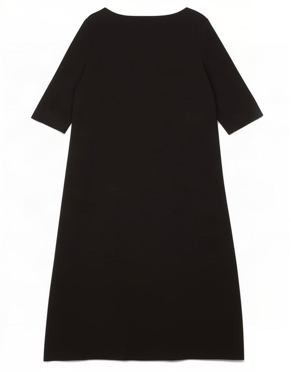Cos Womens A-Line Dress UK 14 Large Black Cotton