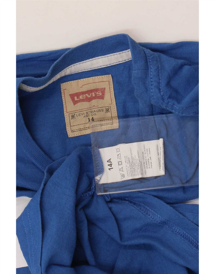 Levi's Boys Graphic Top Long Sleeve 13-14 Years Blue Cotton