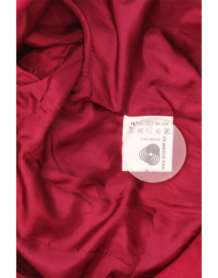 Vintage Womens Double Breasted Blazer Jacket EU 40 Medium Red Lambswool