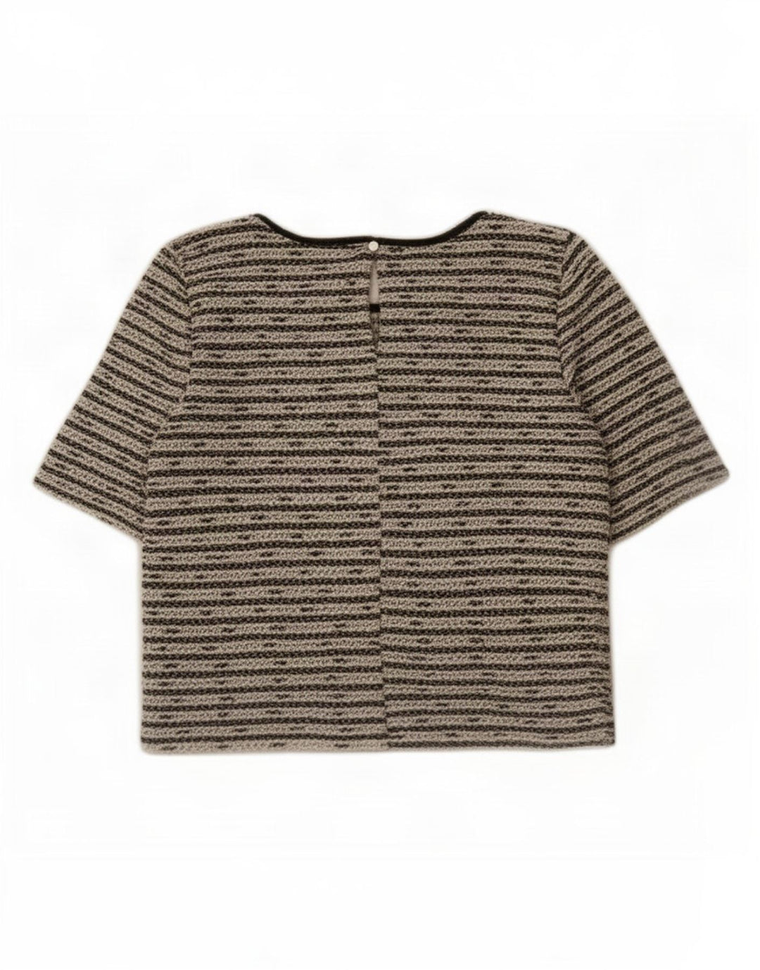 Oasis Womens Oversized Blouse Top UK 10 Small Black Striped Cotton