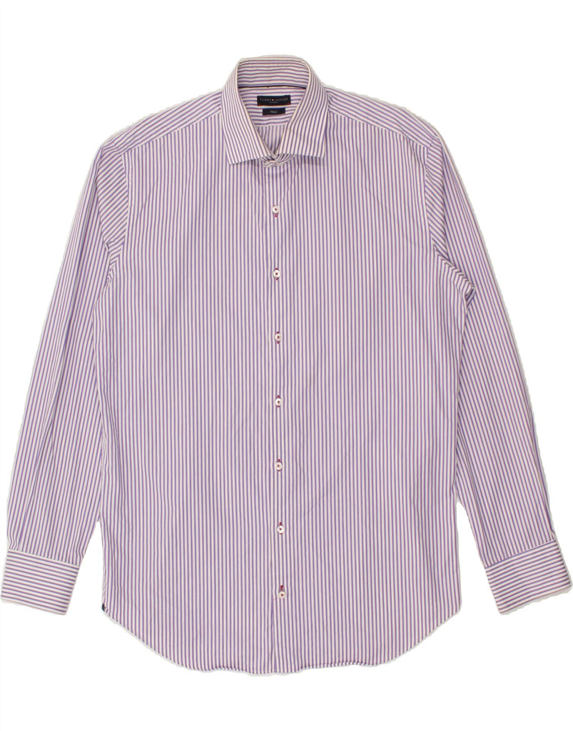 TOMMY HILFIGER Mens Tailored Fitted Shirt Size 41 16 Large Purple Vintage Tommy Hilfiger and Second-Hand Tommy Hilfiger from Messina Hembry 