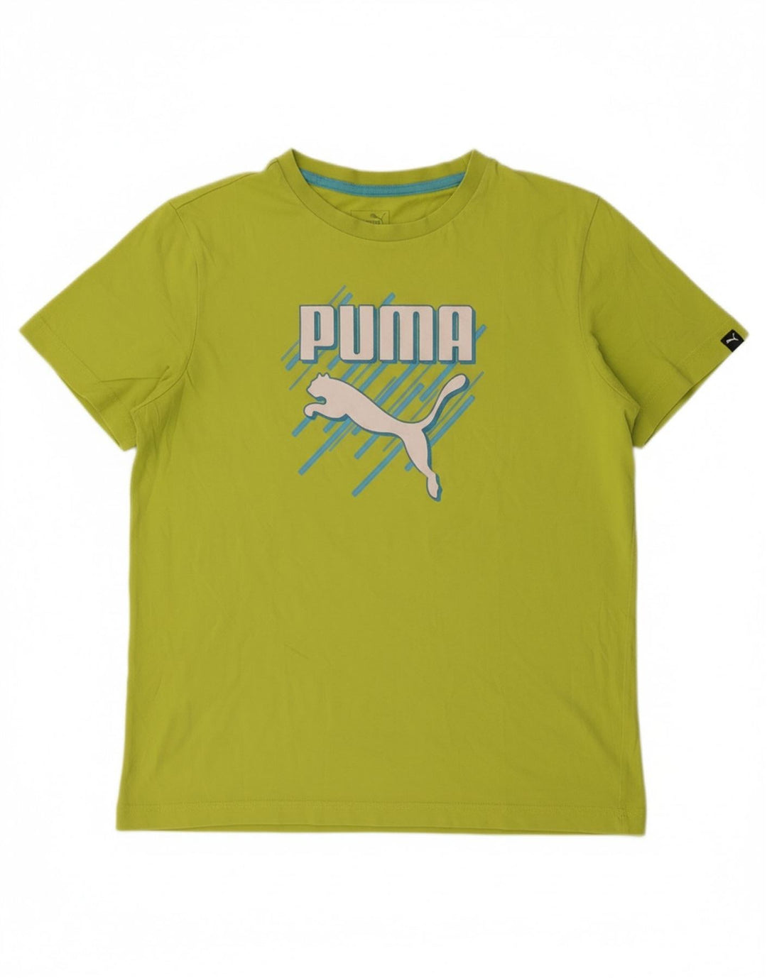 PUMA Boys Graphic T-Shirt Top 15-16 Years Green