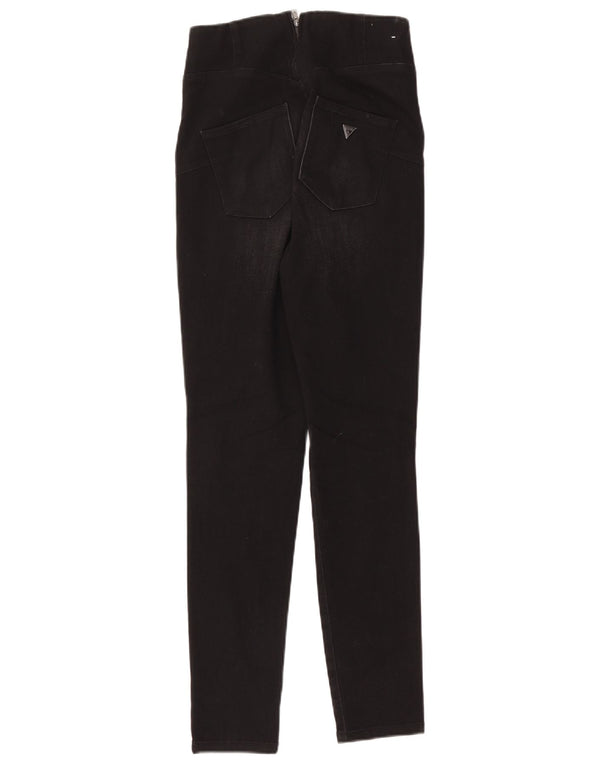 Guess Womens Skinny Casual Trousers W31 L29 Grey Cotton