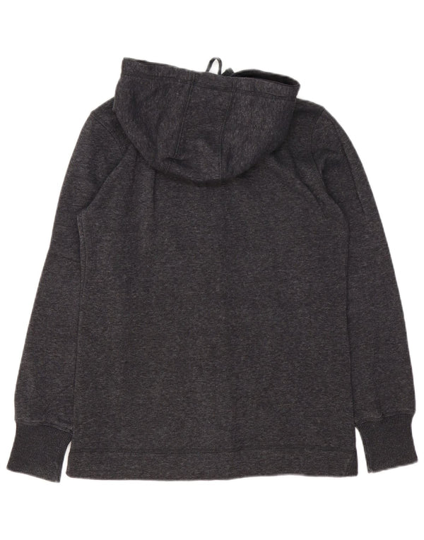 CHAMPION Mens Graphic Zip Hoodie Sweater Small Grey Flecked Cotton