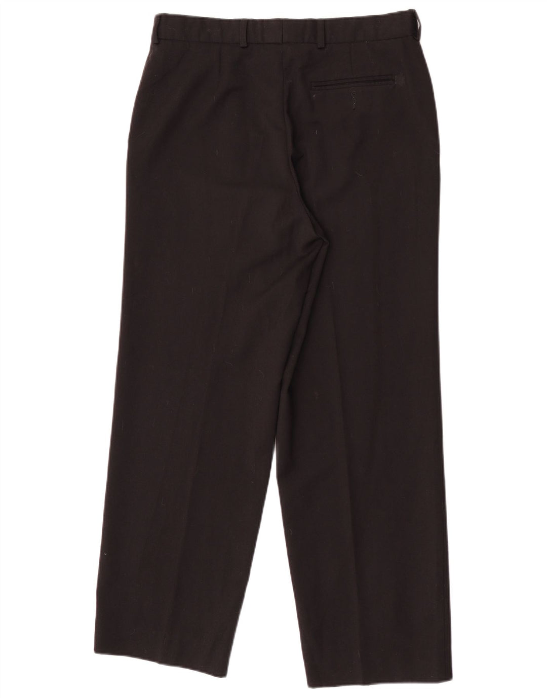 Marks & Spencer Mens St. Michael Straight Suit Trousers W32 L28 Black Wool