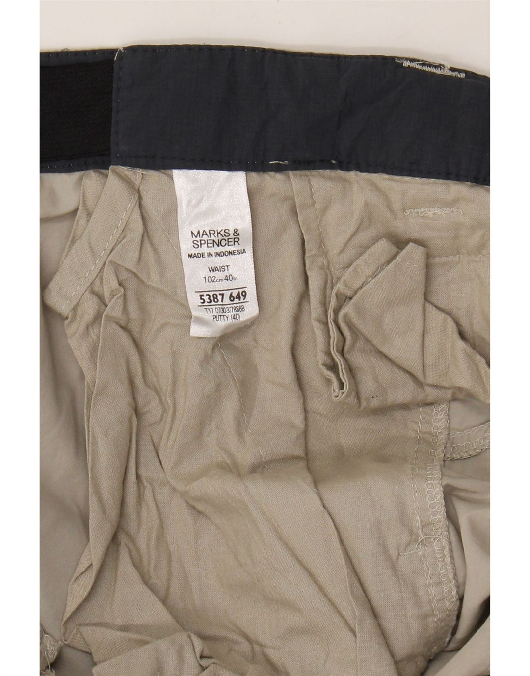 MARKS & SPENCER Mens Cargo Shorts W40 XL Beige Polyamide Vintage Marks & Spencer and Second-Hand Marks & Spencer from Messina Hembry 