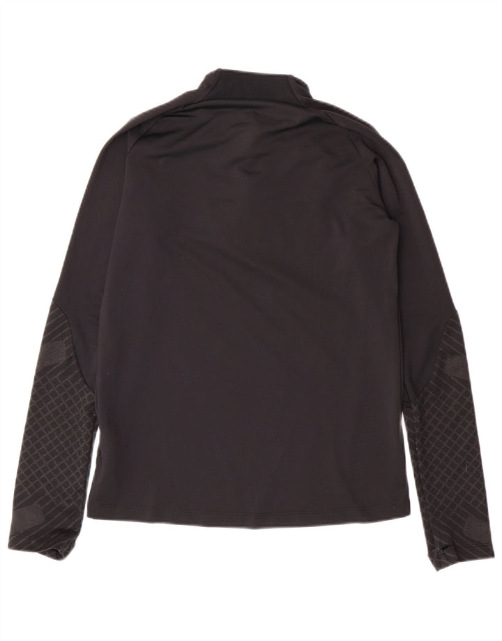 NIKE Boys Dri Fit Slim Fit Pullover Tracksuit Top 12-13 Years Large Black