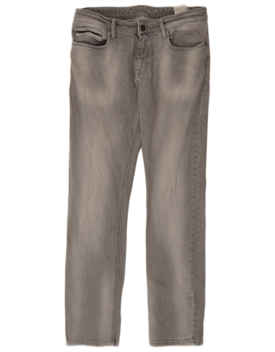 Calvin Klein Mens Slim Jeans W32 L32 Grey Cotton