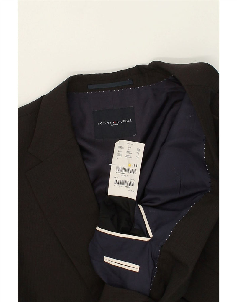 TOMMY HILFIGER Mens 2 Button Blazer Jacket UK 40 Large Black Virgin Wool | Vintage Tommy Hilfiger | Thrift | Second-Hand Tommy Hilfiger | Used Clothing | Messina Hembry 