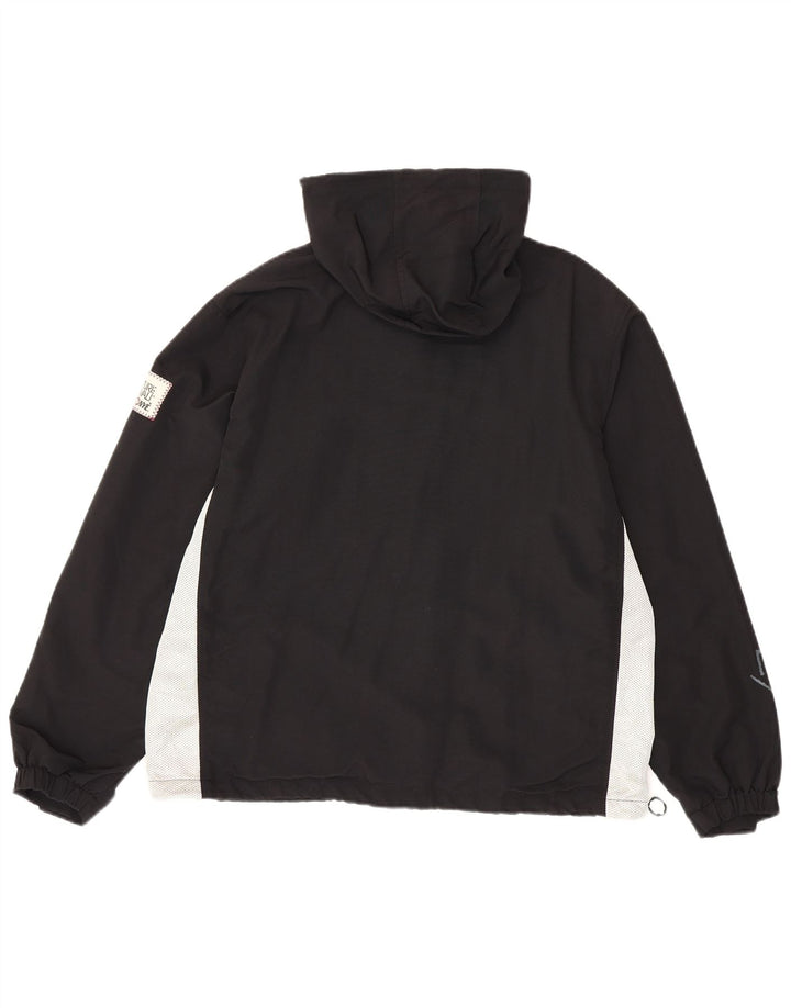 Murphy & Nye Mens Graphic Hooded Rain Jacket UK 40 Large Black Colourblock