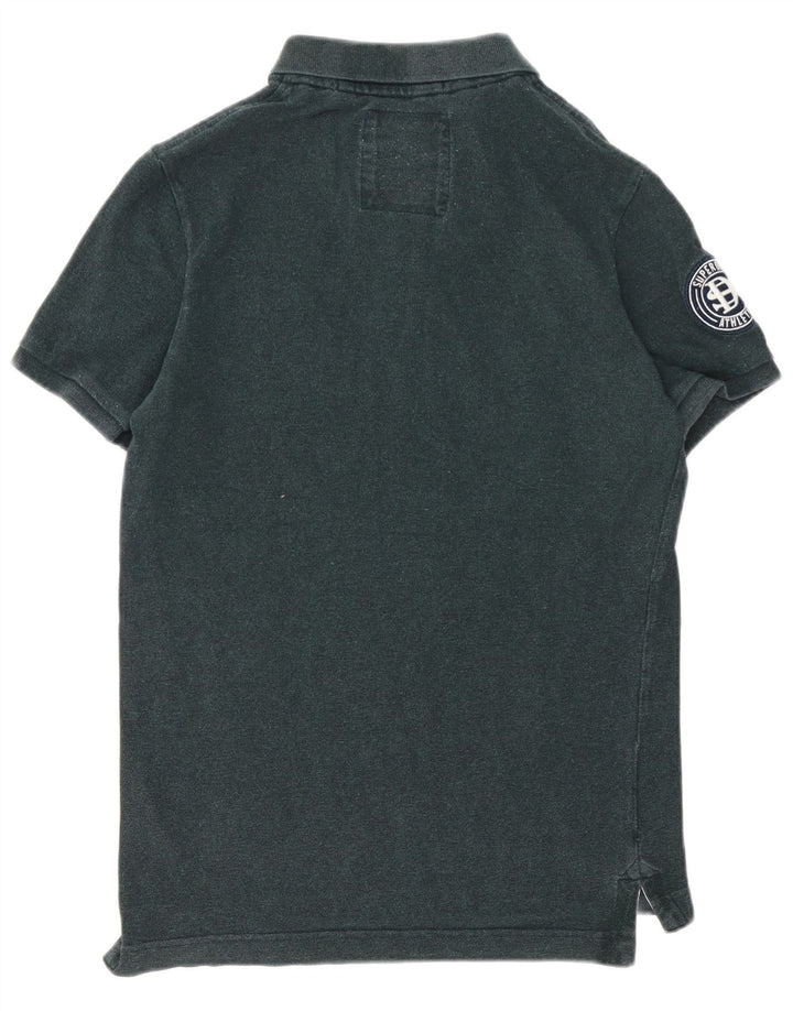 Superdry Mens Graphic Polo Shirt Medium Green Cotton