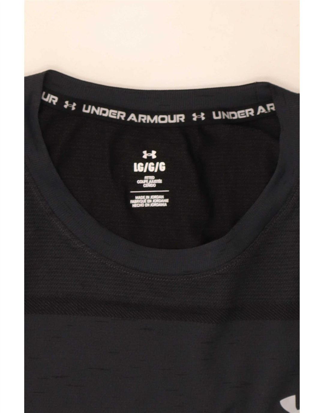 Under Armour Mens Fitted T-Shirt Top Large Grey Flecked