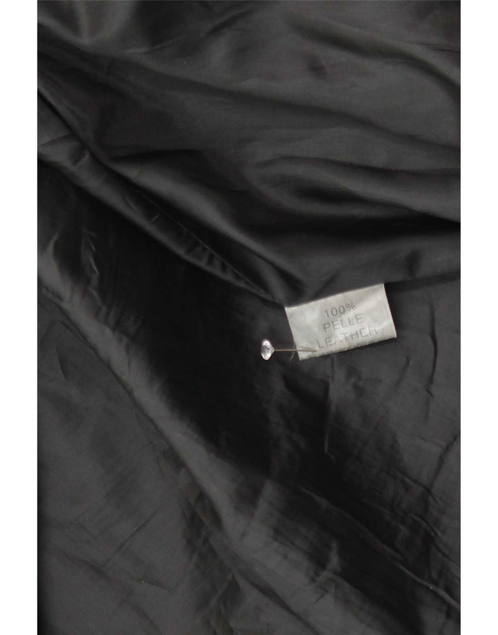 Suprema Mens Leather Jacket UK 38 Medium Black