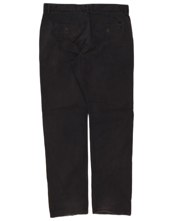 Timberland Mens Straight Chino Trousers W34 L32 Navy Blue Cotton