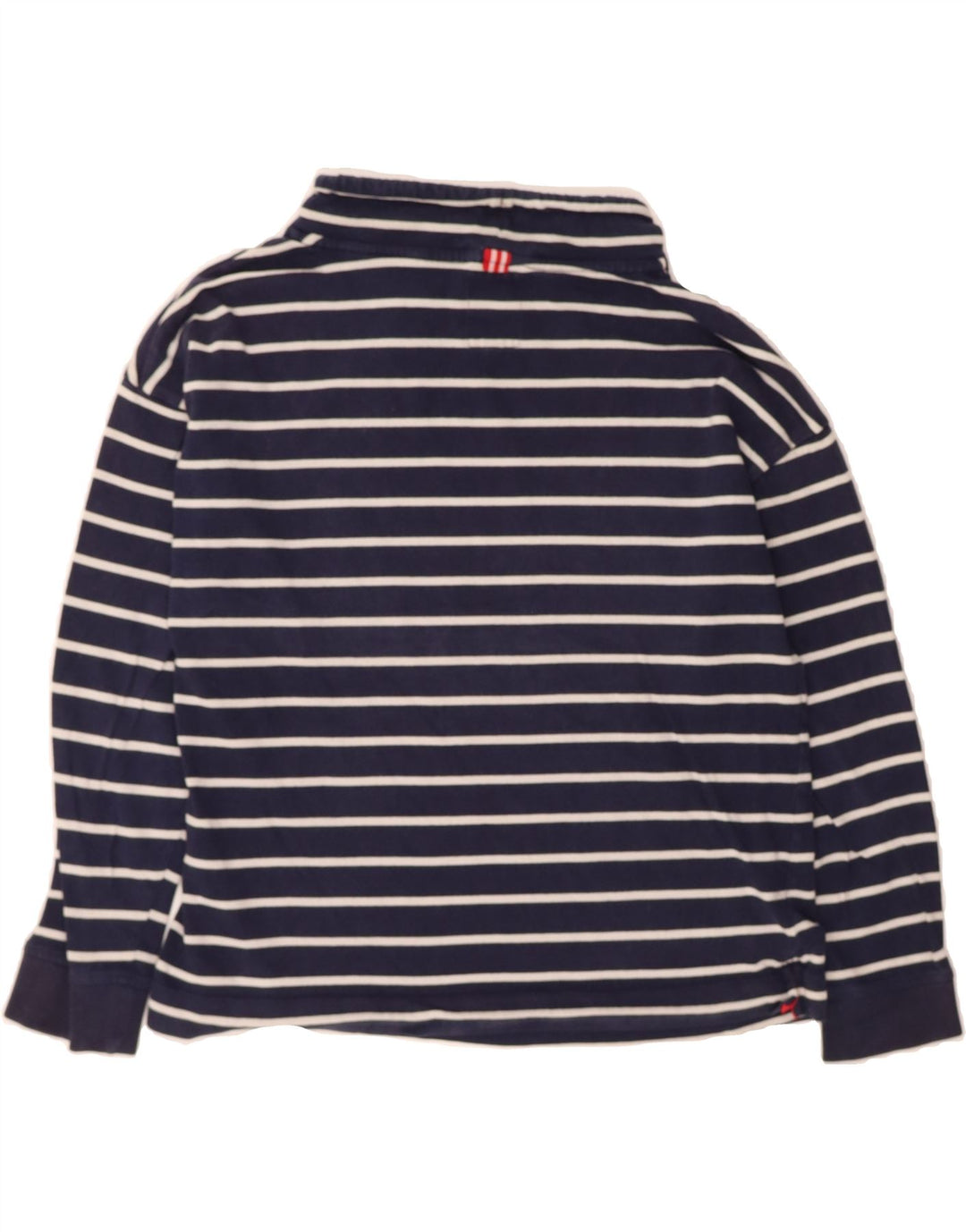 JOULES Womens Sweatshirt Jumper UK 12 Medium Navy Blue Striped Cotton Vintage Joules and Second-Hand Joules from Messina Hembry 
