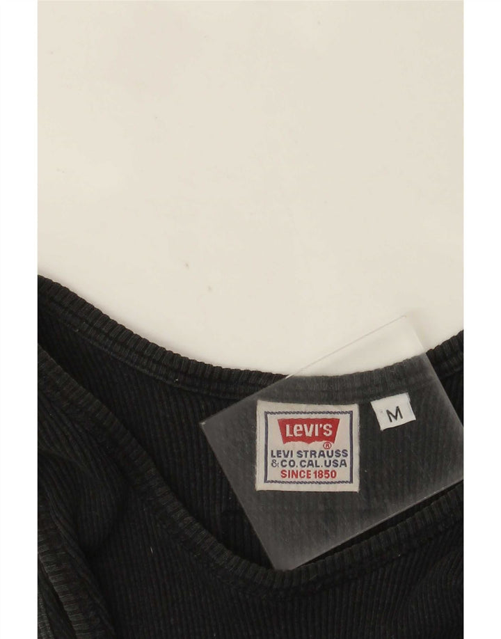 Levi's Womens Vest Top UK 12 Medium Black Cotton