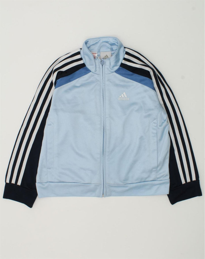 ADIDAS Boys Tracksuit Top Jacket 5-6 Years Blue Colourblock Polyester | Vintage Adidas | Thrift | Second-Hand Adidas | Used Clothing | Messina Hembry 