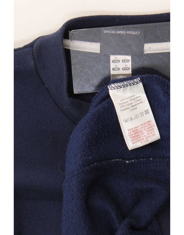 Umbro Mens Sweatshirt Jumper Medium Navy Blue Polyester