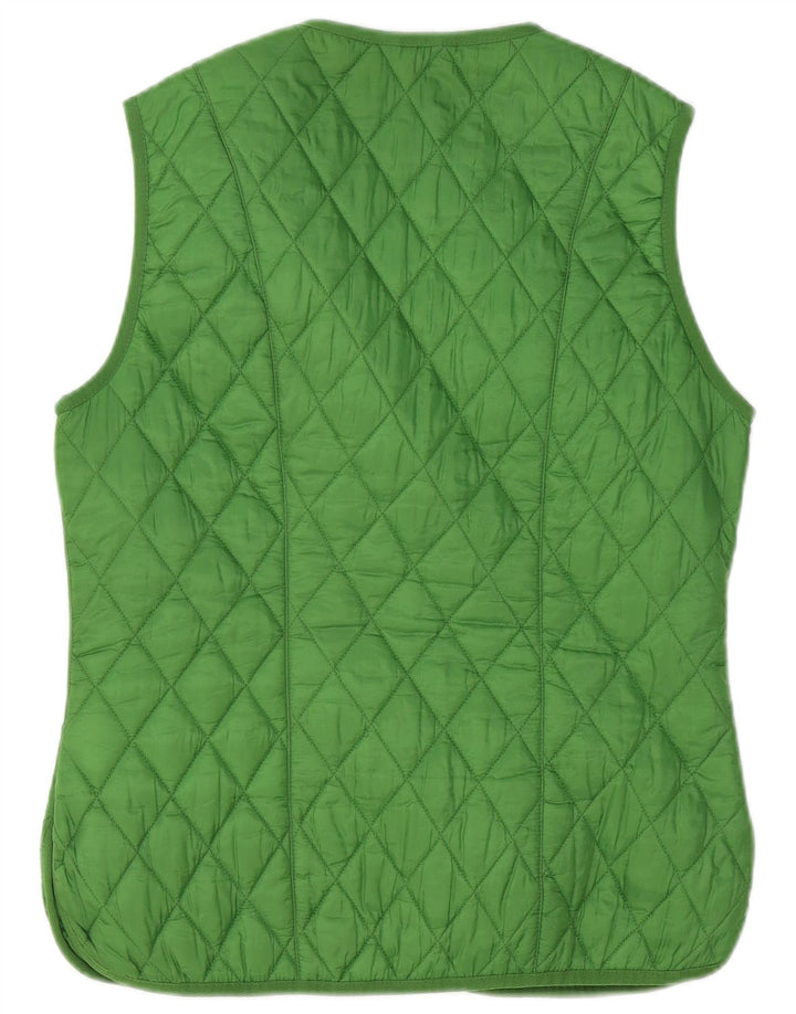 BARBOUR Womens Quilted Gilet UK 12 Medium  Green Polyester