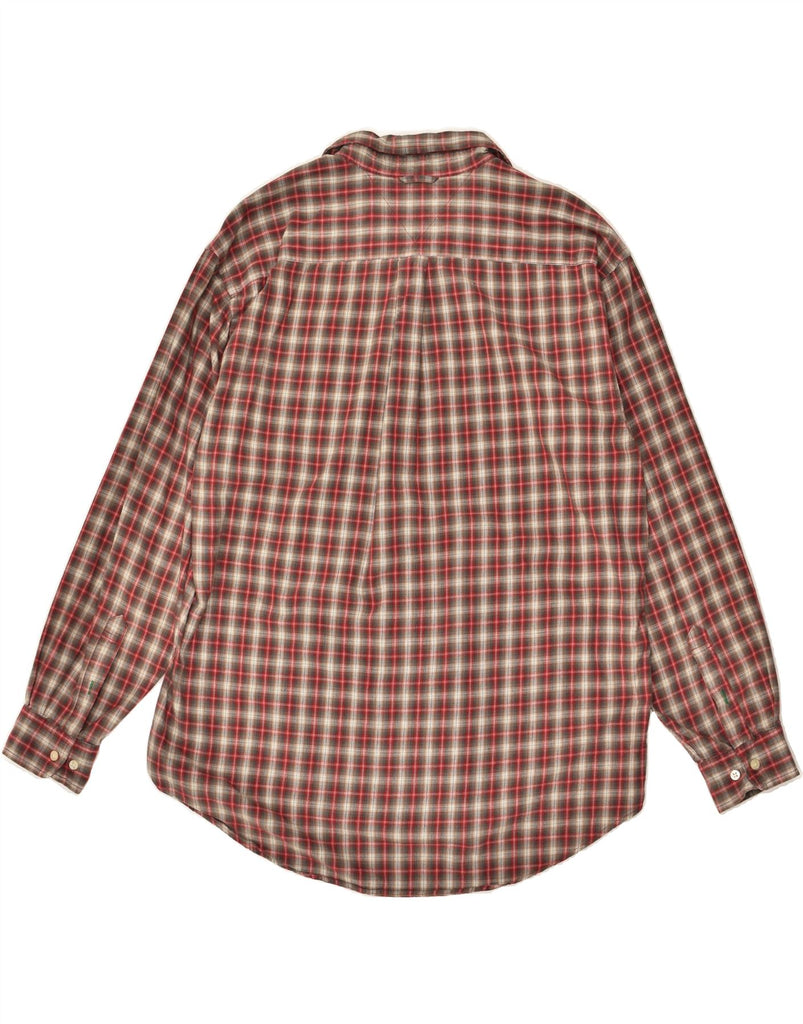 TOMMY HILFIGER Mens Shirt Large Red Check Cotton | Vintage Tommy Hilfiger | Thrift | Second-Hand Tommy Hilfiger | Used Clothing | Messina Hembry 