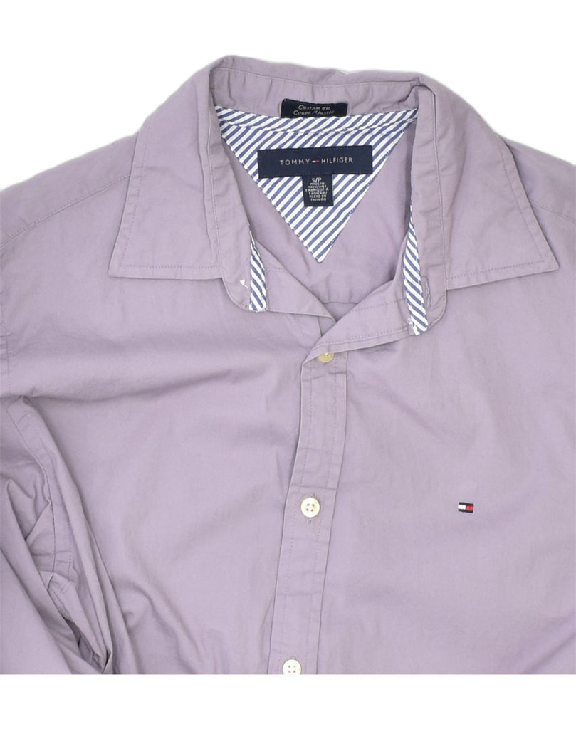 TOMMY HILFIGER Mens Custom Fit Shirt Small Purple Cotton | Vintage | Thrift | Second-Hand | Used Clothing | Messina Hembry 