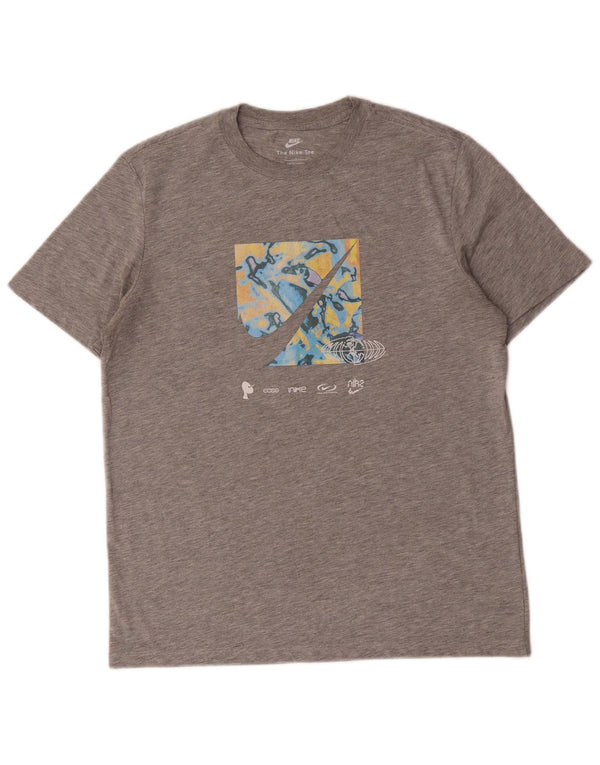 Nike Mens Graphic T-Shirt Top Small Grey Cotton