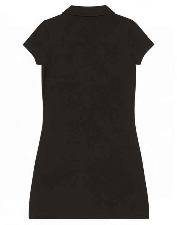 Lacoste Womens Polo Dress Size 34 Small Black