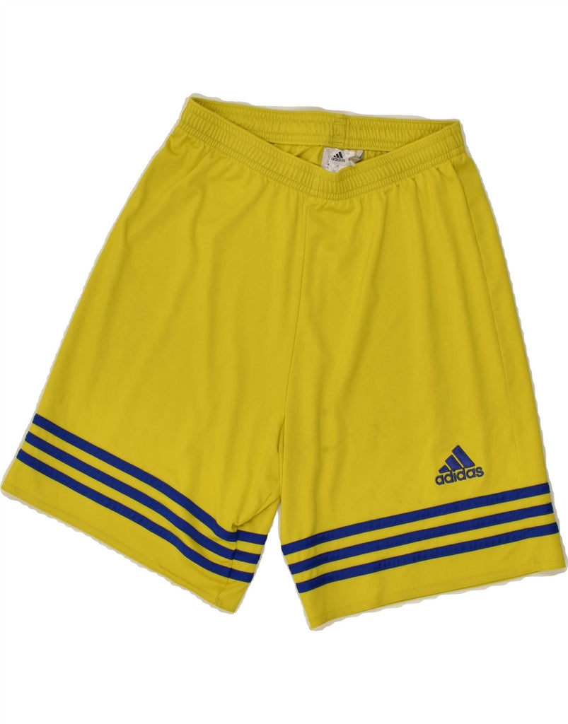 ADIDAS Mens Sport Shorts Small Yellow Polyester | Vintage Adidas | Thrift | Second-Hand Adidas | Used Clothing | Messina Hembry 