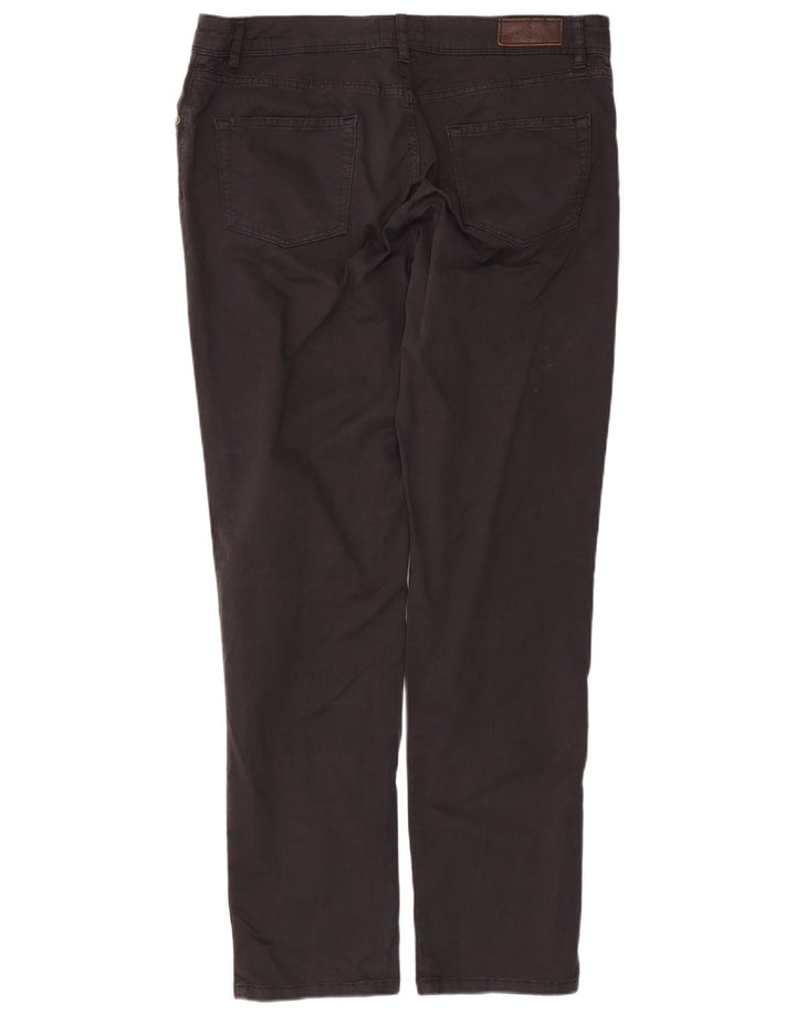 Hackett Mens Slim Casual Trousers W36 L31 Brown Cotton