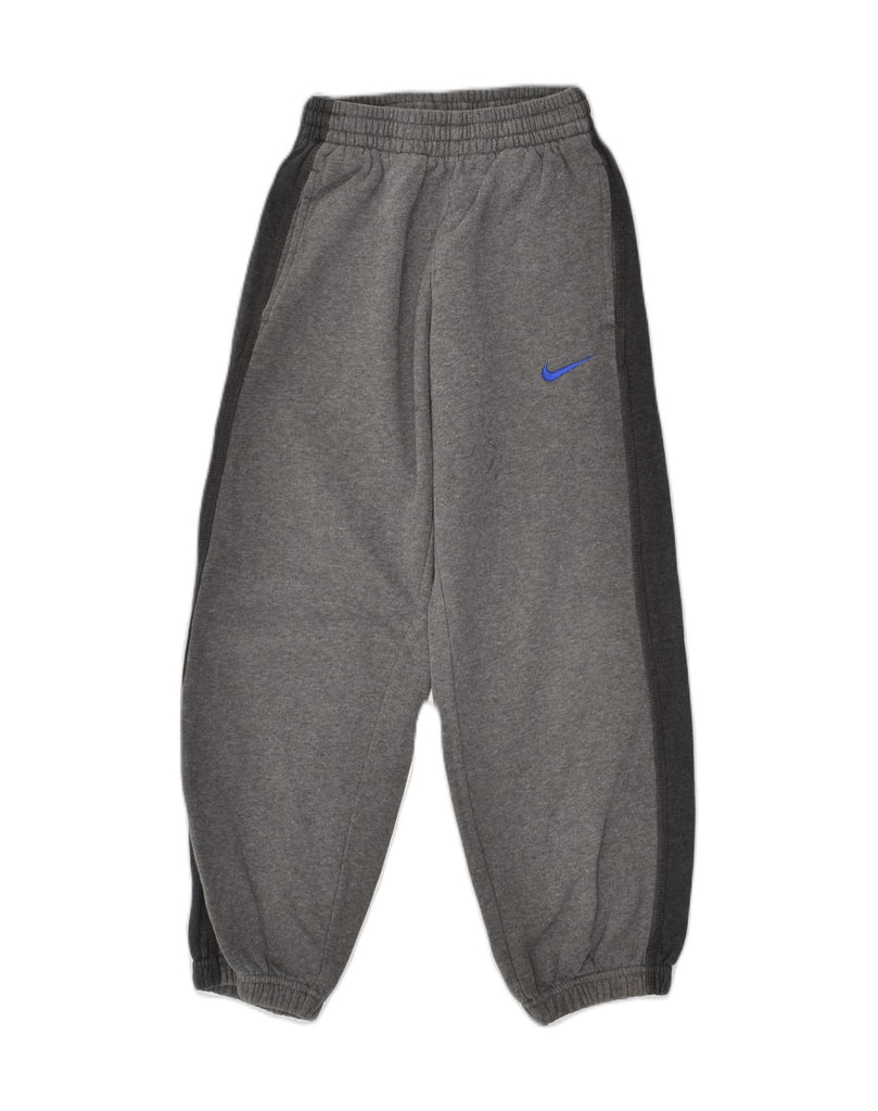 NIKE Boys Tracksuit Trousers Joggers 8-9 Years Small  Grey Cotton | Vintage Nike | Thrift | Second-Hand Nike | Used Clothing | Messina Hembry 