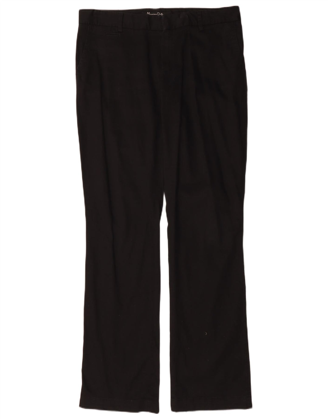 Massimo Dutti Womens Bootcut Chino Trousers W34 L32 Black Cotton