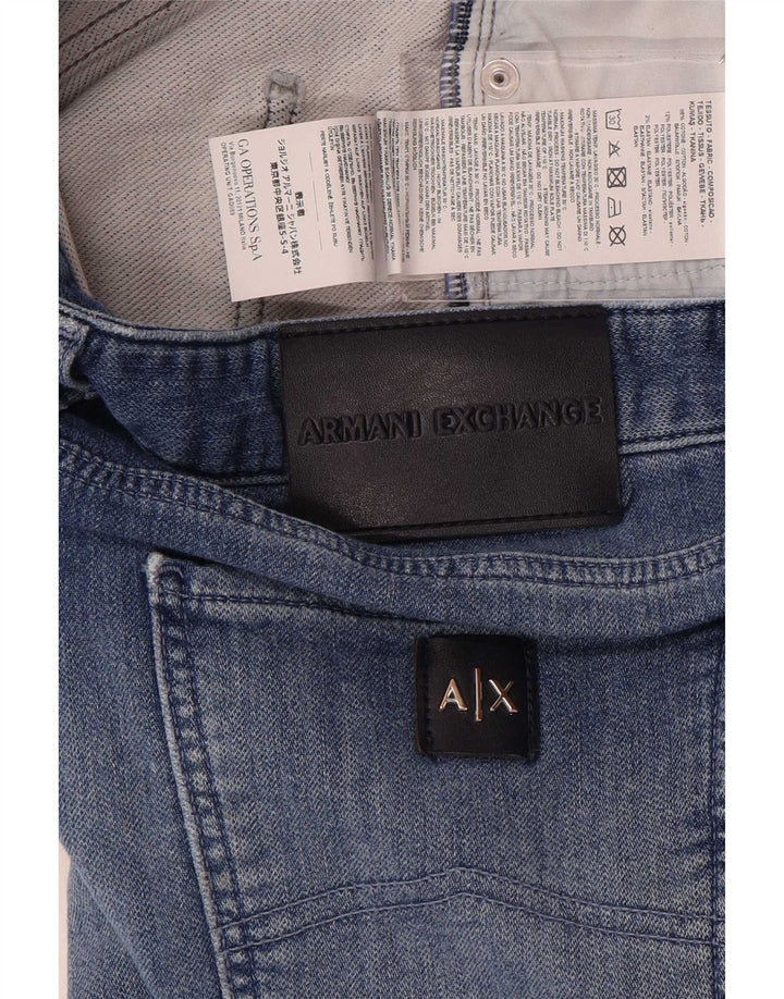 Armani Exchange Womens Slim Jeans W32 L32 Blue Cotton