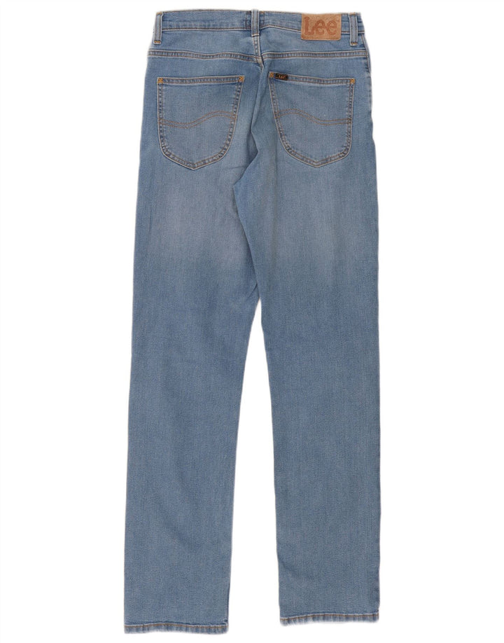 Lee Mens Brooklyn Straight Jeans W30 L32 Blue Cotton