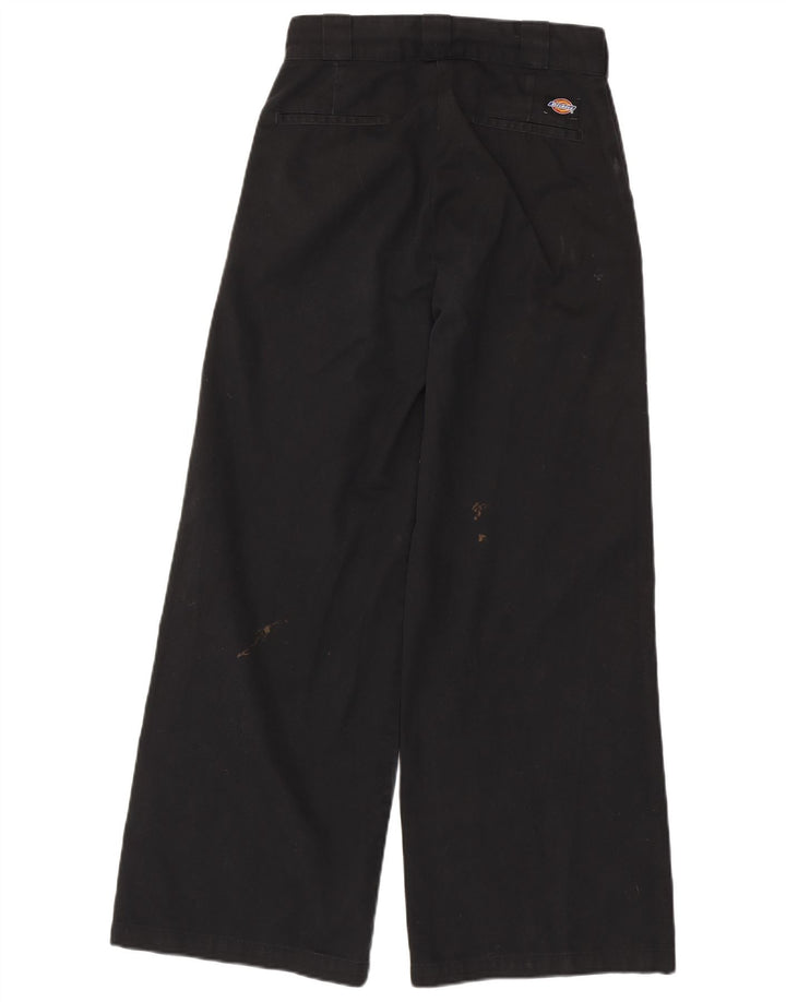 Dickies Womens Wide Leg Chino Trousers W26 L28 Black Polyester