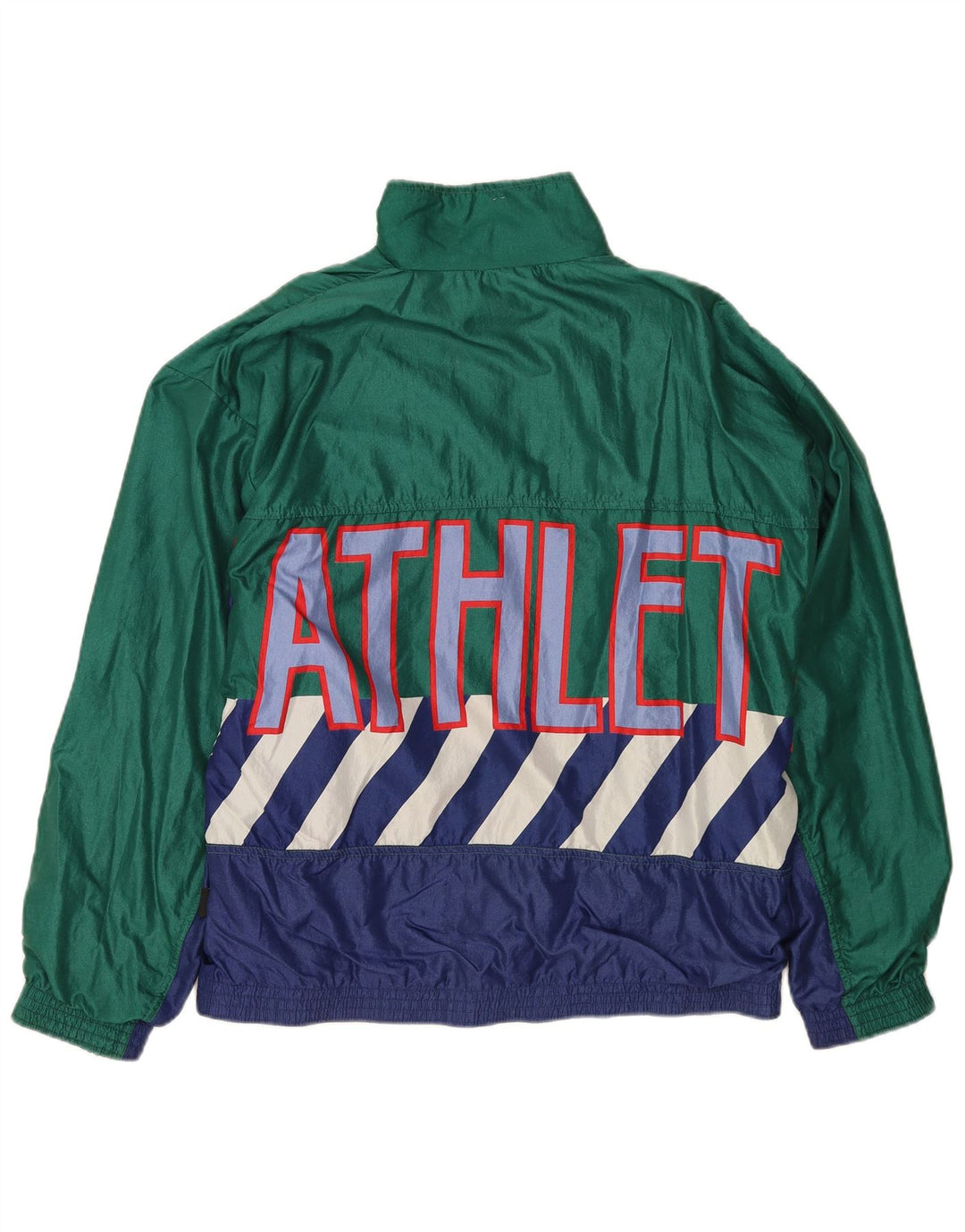 ATHLETA Womens Graphic Tracksuit Top Jacket UK 22 3XL Green Colourblock