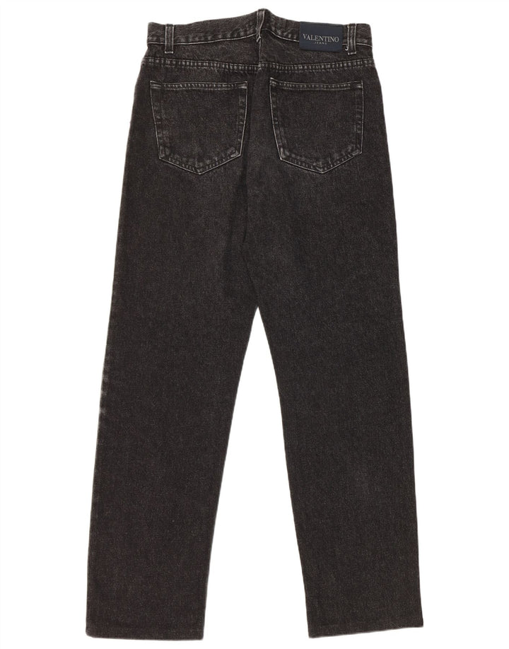 Valentino Mens Straight Jeans W34 L31 Black Cotton