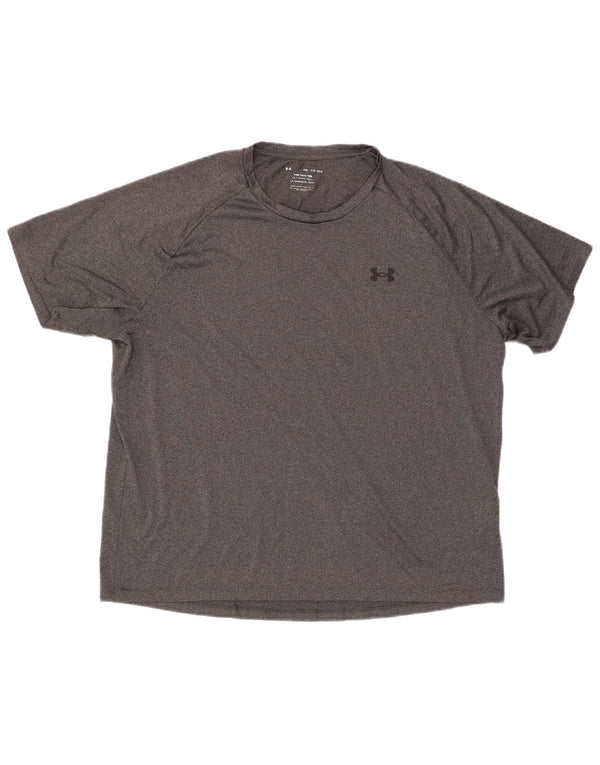 Under Armour Mens T-Shirt Top 2XL Grey Polyester