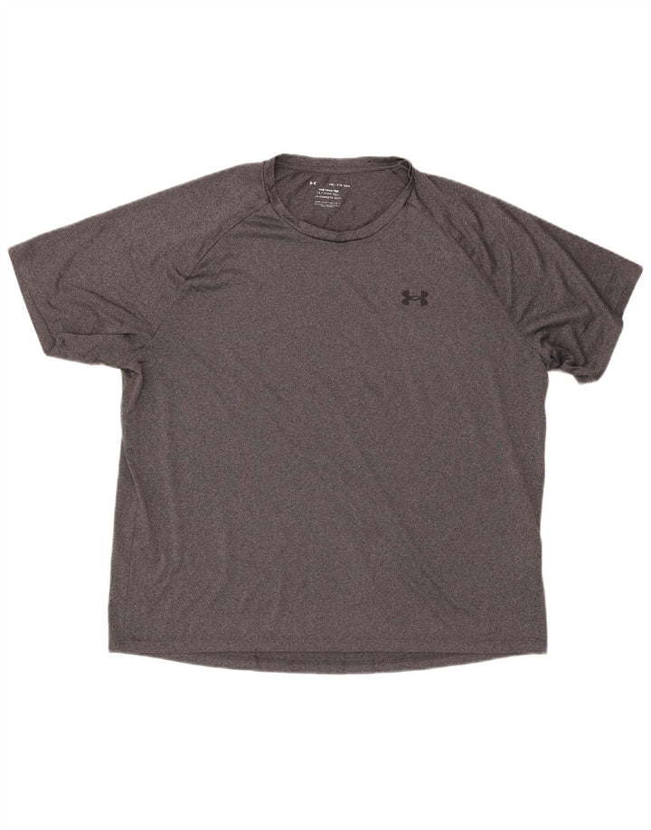 Under Armour Mens T-Shirt Top 2XL Grey Polyester