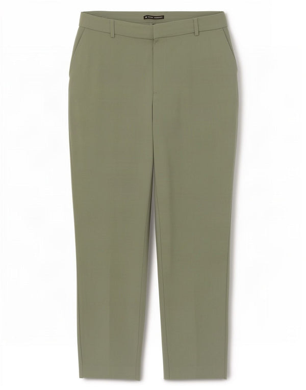 Marks & Spencer Womens High Waist Chino Trousers UK 14 Large W32 L27 Khaki