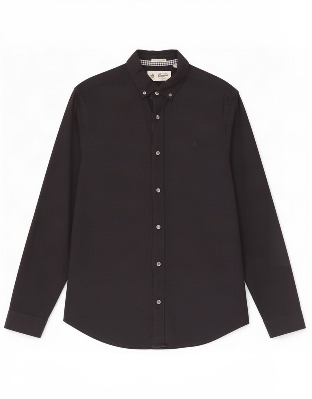 Penguin Mens Heritage Slim Fit Shirt Medium Navy Blue Cotton